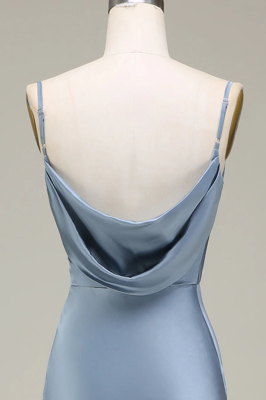 Neck and Back Maxi Dress in Dusty Blue