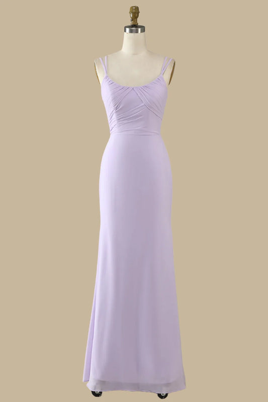 Scoop Neck Maxi Dress with Spaghetti Straps