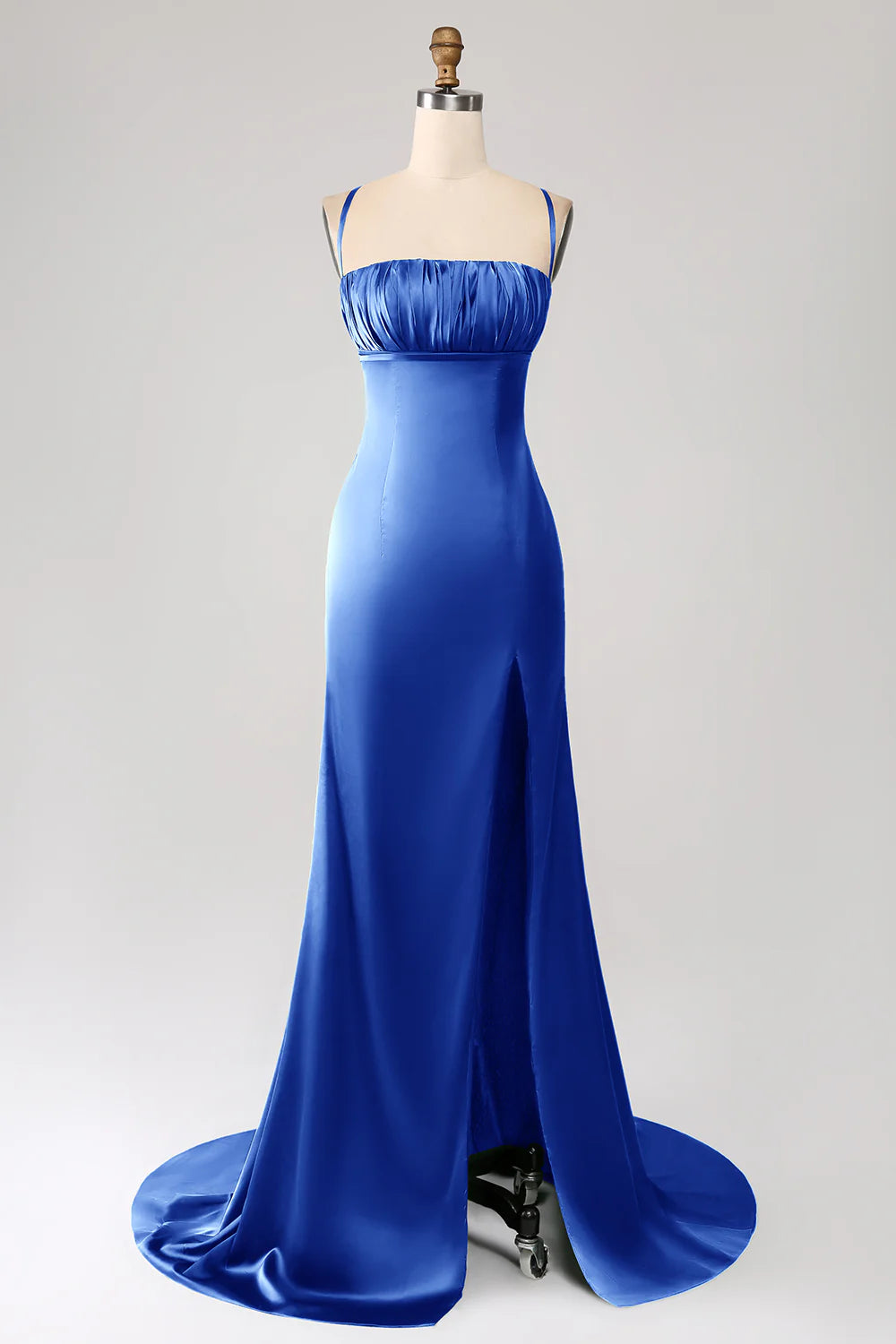 OKBBN Elegant Mermaid Strap Satin Ball Dress