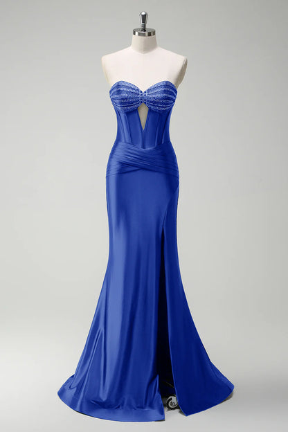 OKBBN mermaid slit tight corset hollow ball dress