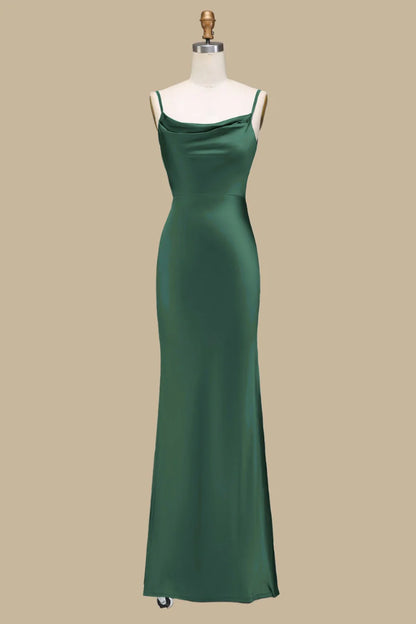 Neck and Back Maxi Dress in Dusty Blue