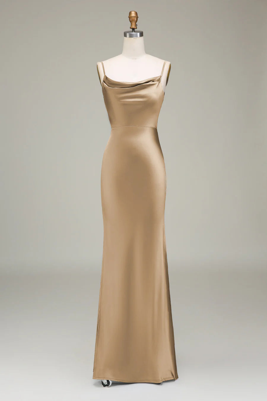 Neck and Back Maxi Dress in Dusty Blue