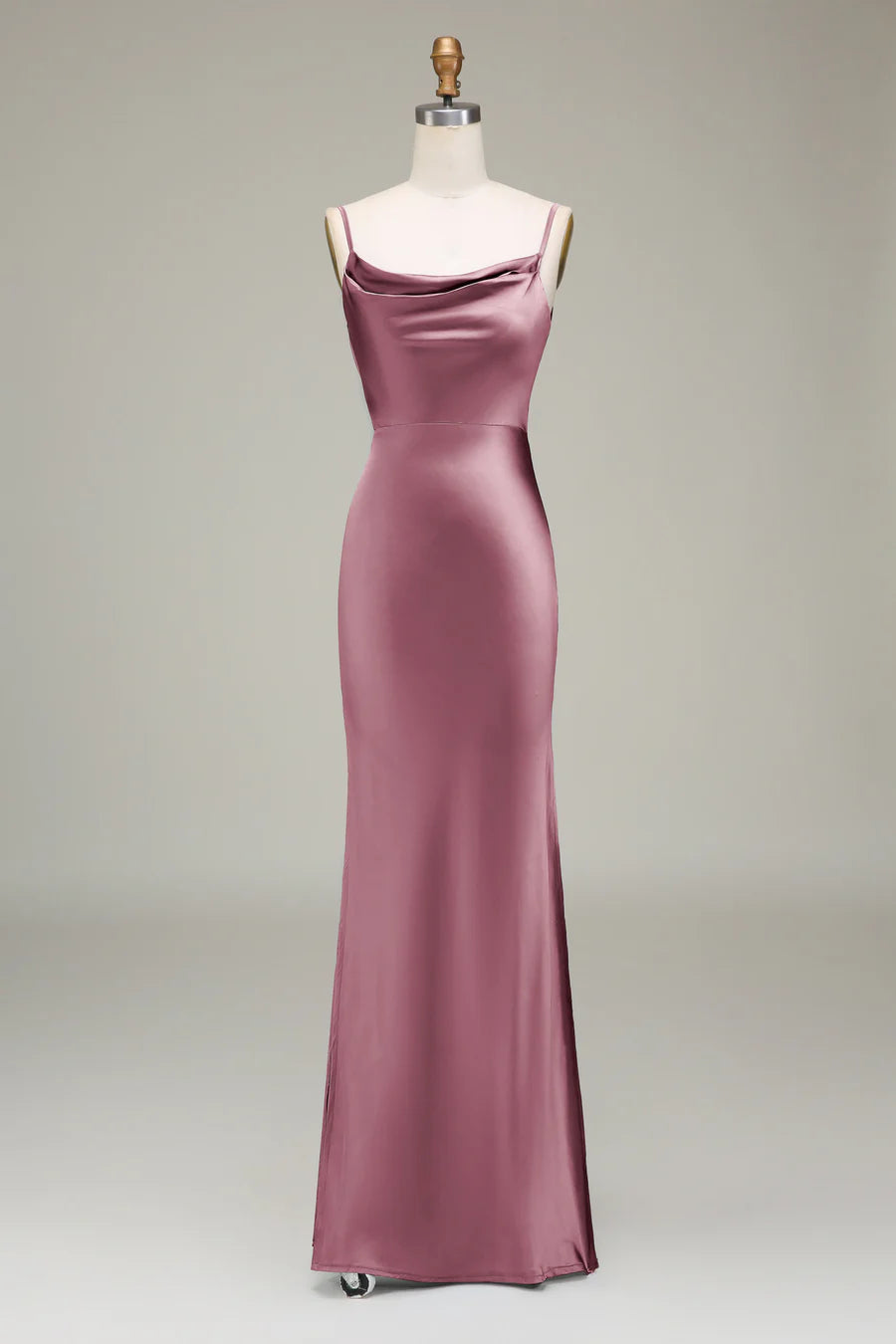 Neck and Back Maxi Dress in Dusty Blue