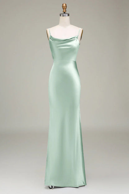 Neck and Back Maxi Dress in Dusty Blue