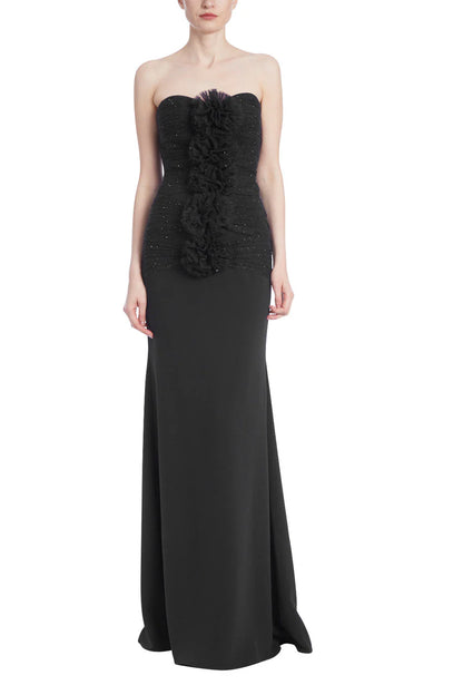 Badgley Mischka Strapless Puff Tulle Prom Dresses