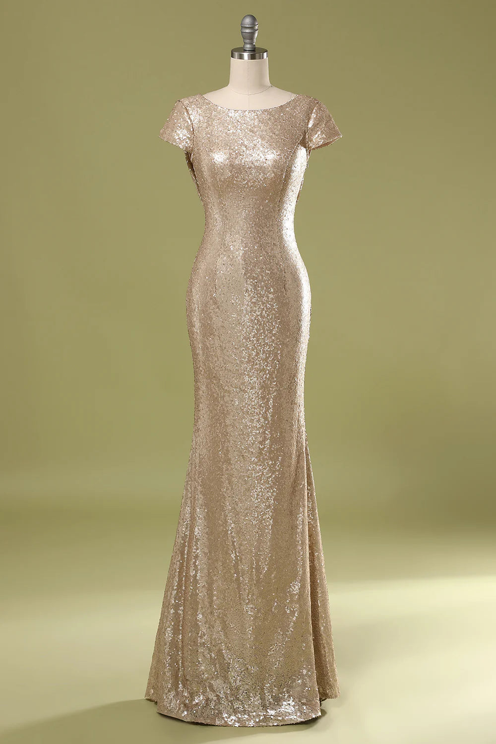 Elegant and slim fitting mermaid sequin dance party formal dress for cocktail parties