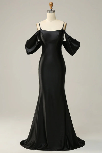 OKBBN mermaid off shoulder backless long evening gown
