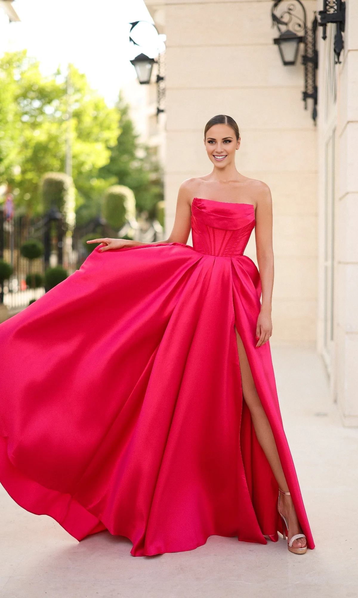 OKBBN's classic long ball gown with full charm