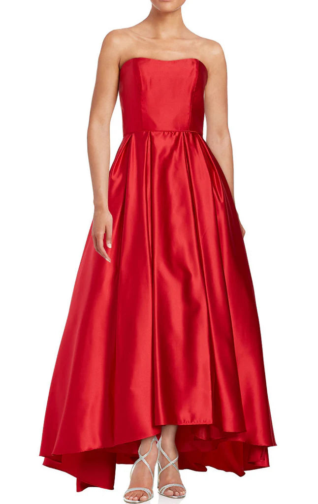 OKBBN strapless satin high-low ball gown