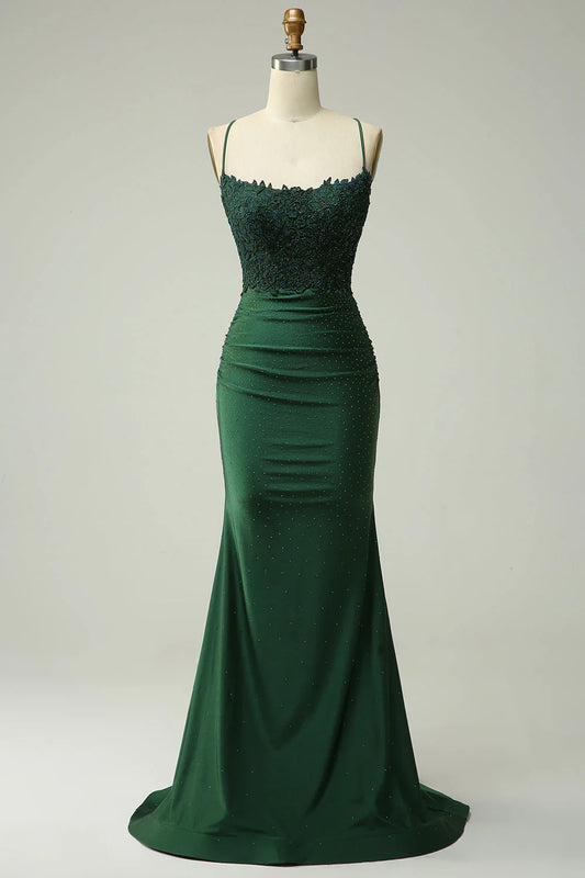 Beautiful Mermaid Halter Deep Red Ball Dress with Garnish