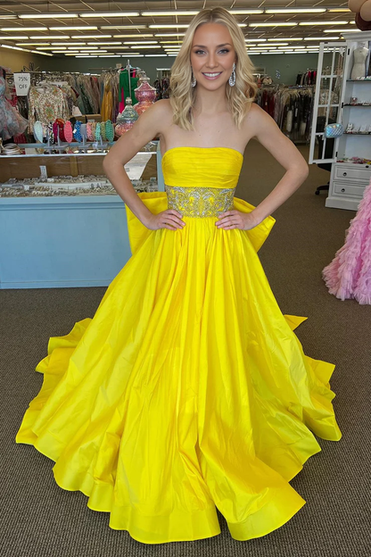 OKBBN Cute Ball Dress Satin Long Ball Dress