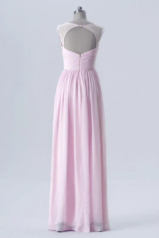 Sweetheart Sheer Straps Bridesmaid Dress