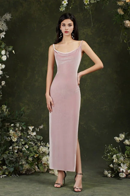 OKBBN slim shoulder strap sleeveless mermaid dance dress