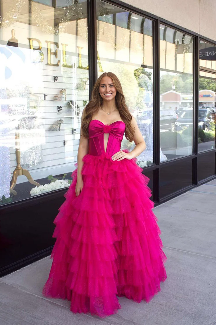 OKBBN Cute Ball Dress Sweetheart Tulle Long Ball Dress