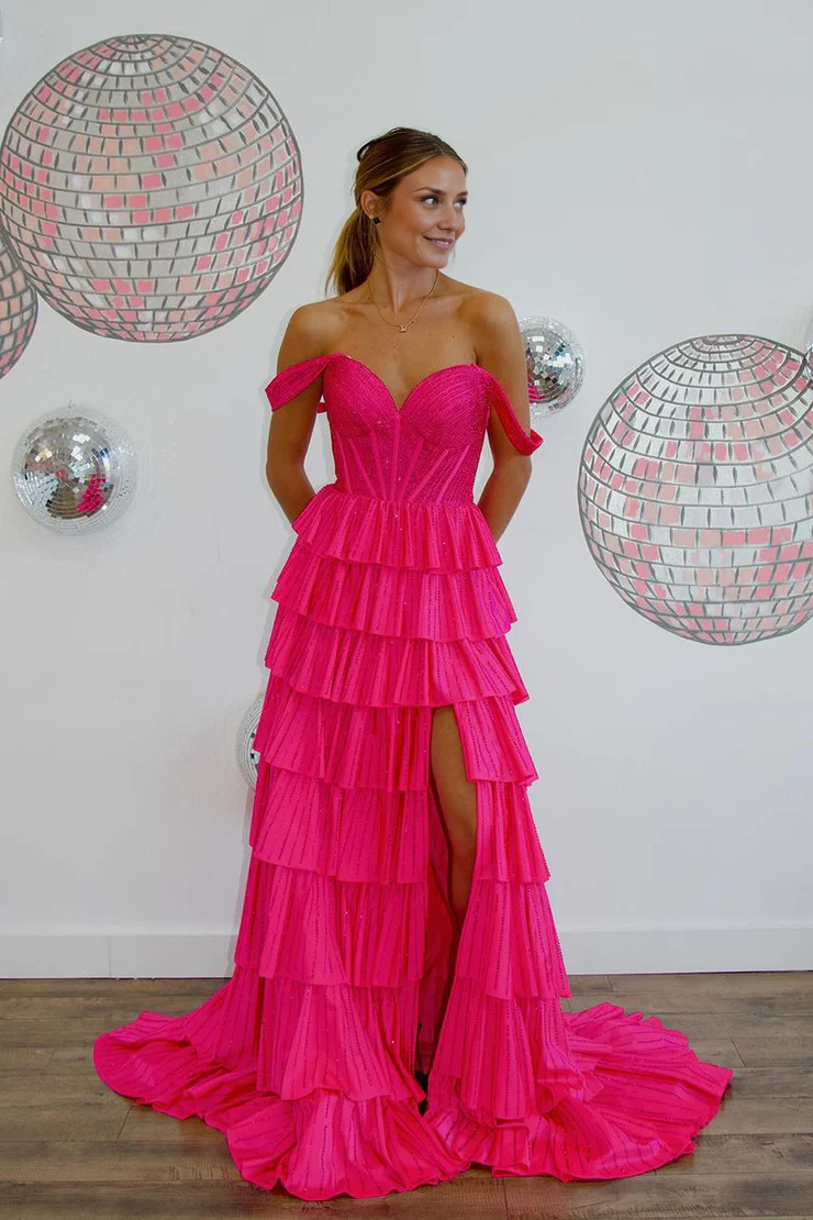 OKBBN Charming A-Shape Sweetheart Satin Long Ball Dress