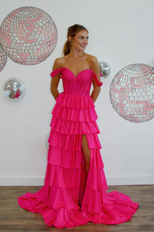 OKBBN Charming A-Shape Sweetheart Satin Long Ball Dress