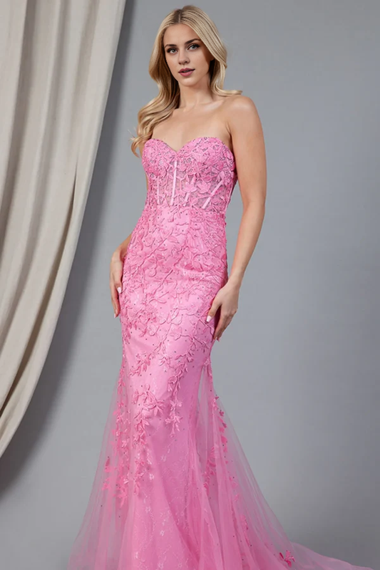 OKBBN's gorgeous and charming mermaid off shoulder sleeveless full decal dance dress