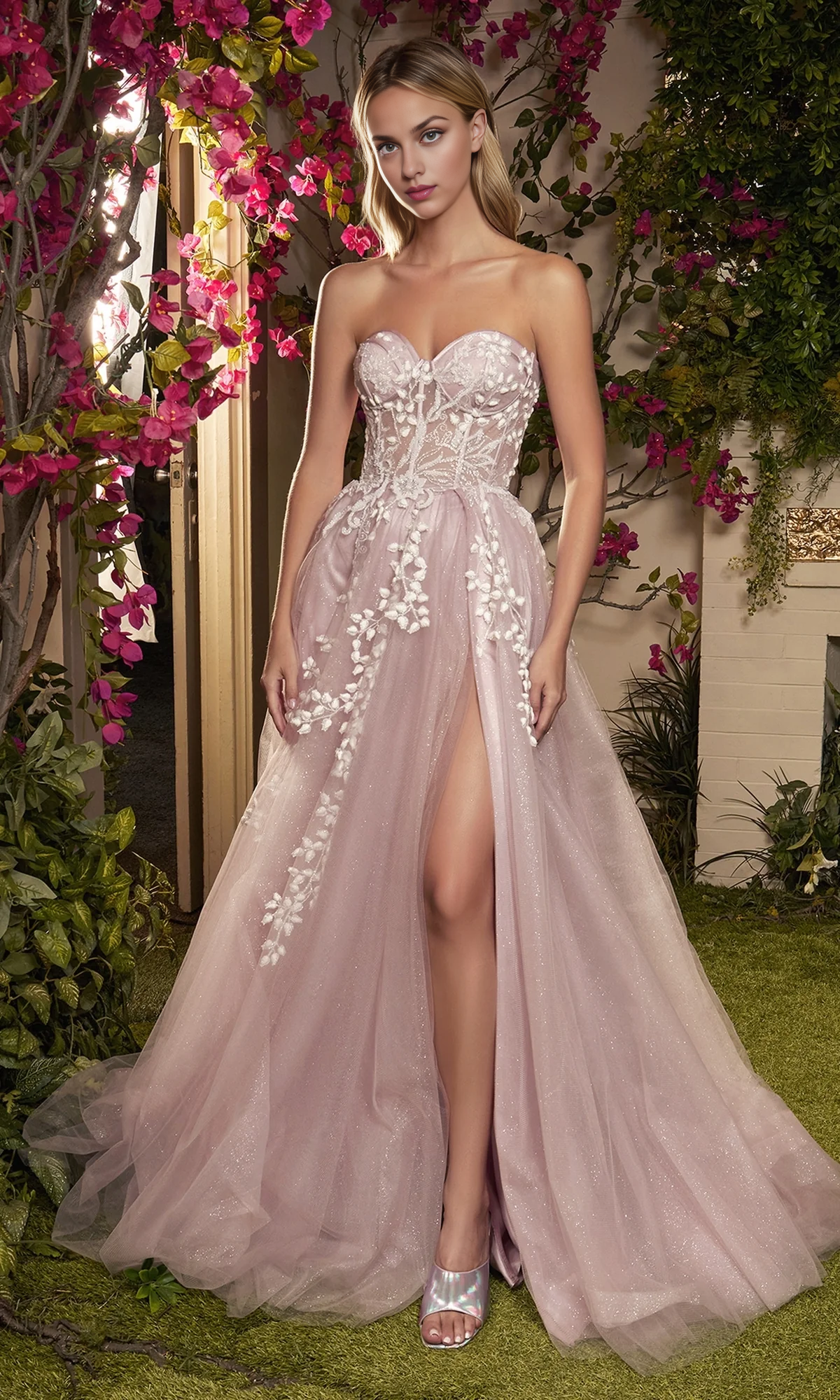 OKBBN Elegant Strapless Sweetheart Ball Dress