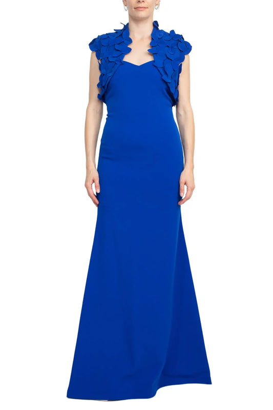 Strapless Sweetheart Neck Bodycon Scuba Gown Mother of the Bride Dresses with
