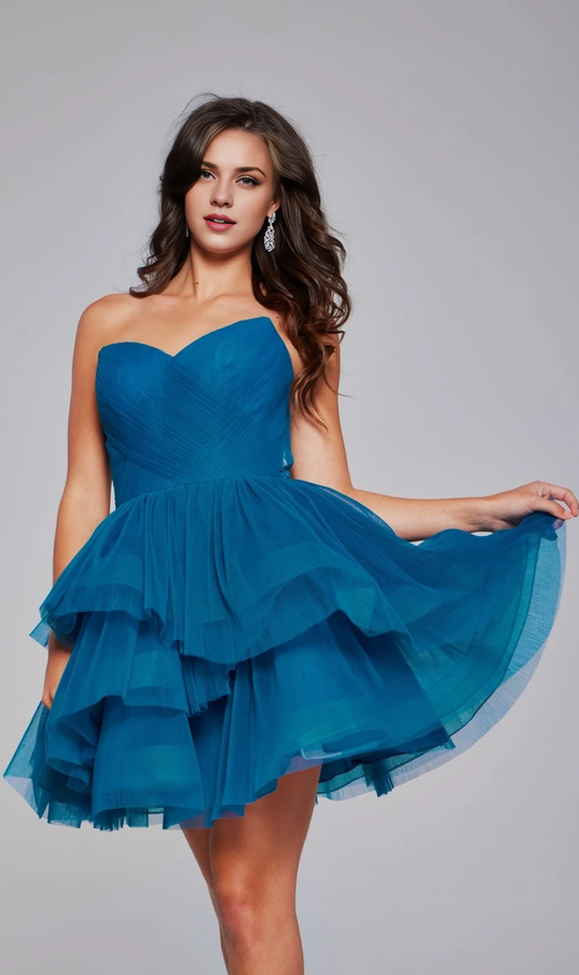 OKBBN off shoulder sweetheart short cross pleated sweetheart neckline Homecoming Dresses