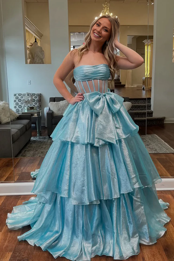 OKBBN Cute Ball Dress Off Shoulder Organza Ball Dress