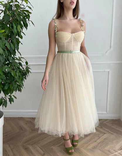 OKBBN Elegant Apricot Beaded Homecoming Ball Dress