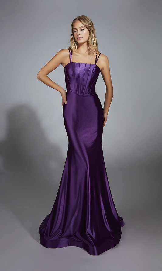 OKBBN backless long corset mermaid strapless ball dress