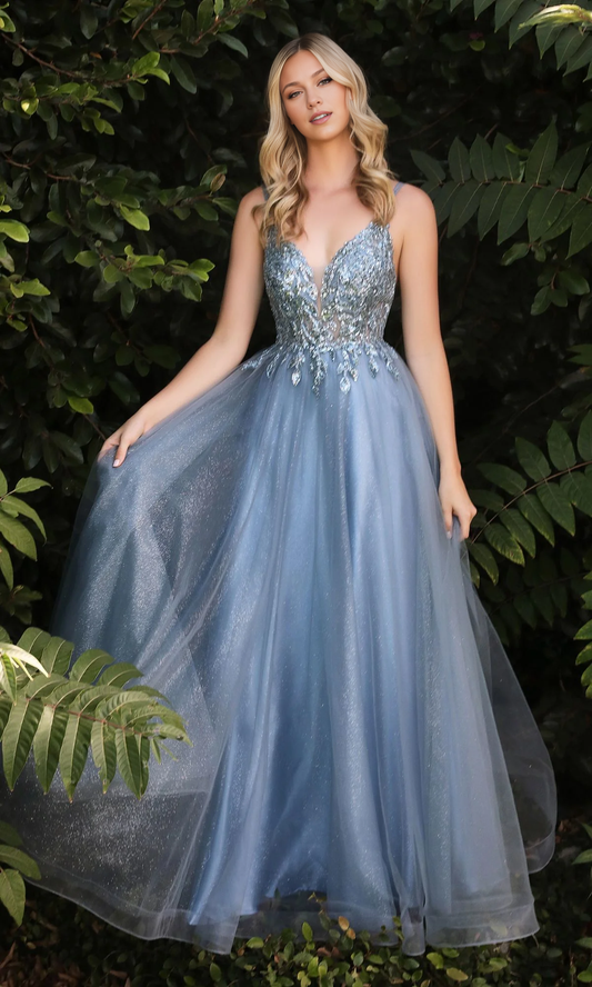 OKBBN Elegant Transparent Corset Long Ball Dress