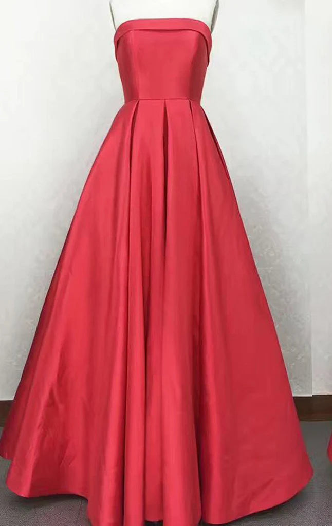 OKBBN strapless satin formal ball dress