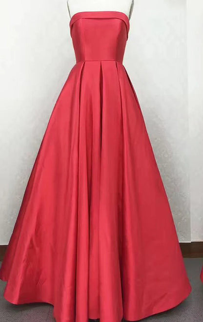 OKBBN strapless satin formal ball dress