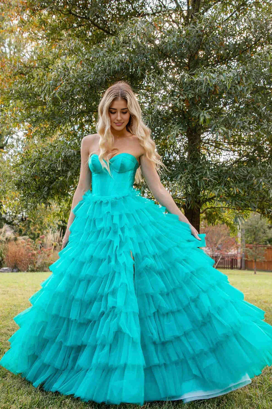OKBBN Cute Sweetheart Layered Tulle Ball Dress