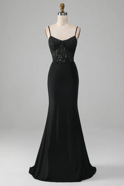 OKBBN mermaid slim shoulder strap tight corset sleeveless backless evening gown