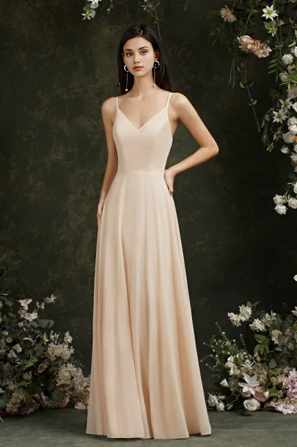 OKBBN minimalist slim shoulder sleeveless A-line satin pleated ball gown
