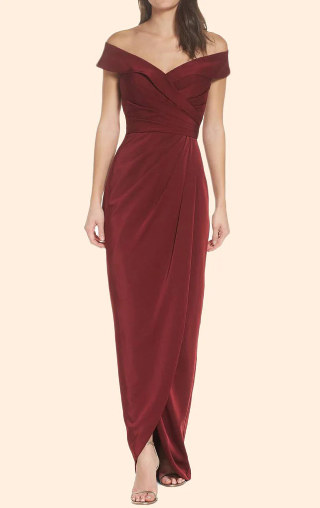 OKBBN Off Shoulder Long Formal Ball Dress