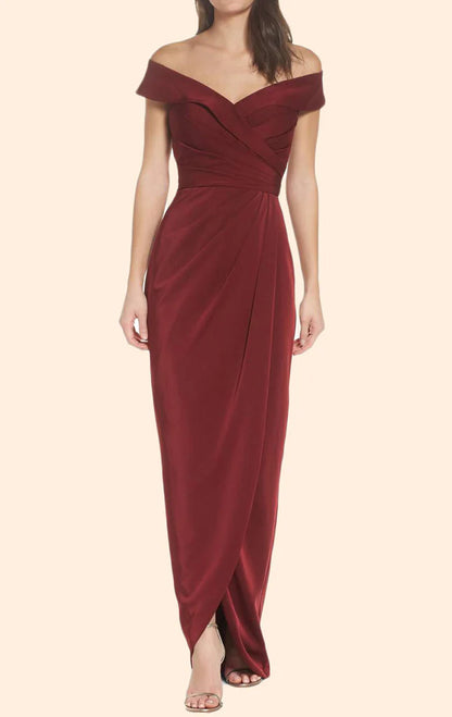 OKBBN Off Shoulder Long Formal Ball Dress