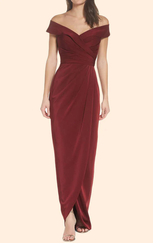 OKBBN Off Shoulder Long Formal Ball Dress