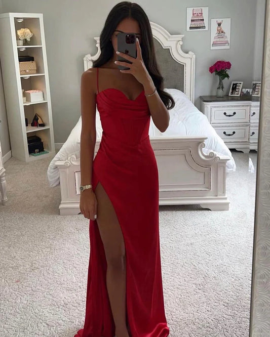 OKBBN Charming Mermaid Sweetheart Silk Ball Dress