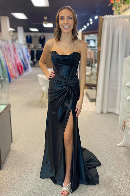 OKBBN Elegant Mermaid Sweetheart Split Ball Dress