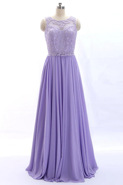 OKBBN Strap Lace Chiffon Retro Formal Ball Dress