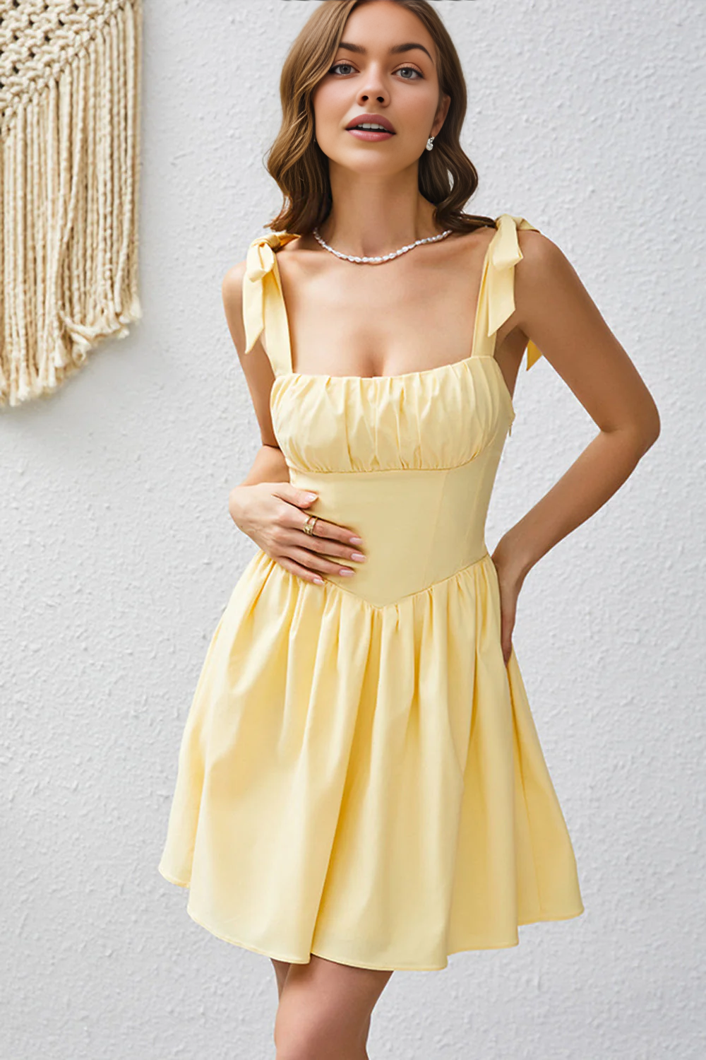 OKBBN Elegant A-line Sleeveless Square Neck Short Homecoming Dresses