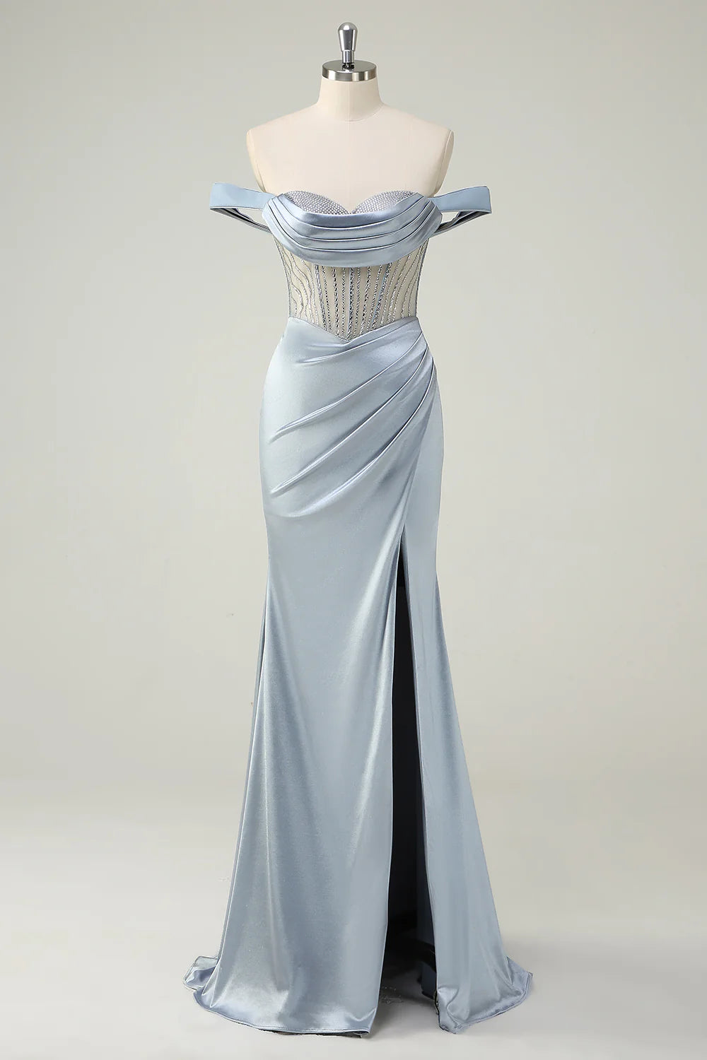 OKBBN Mermaid Off Shoulder Long Ball Dress