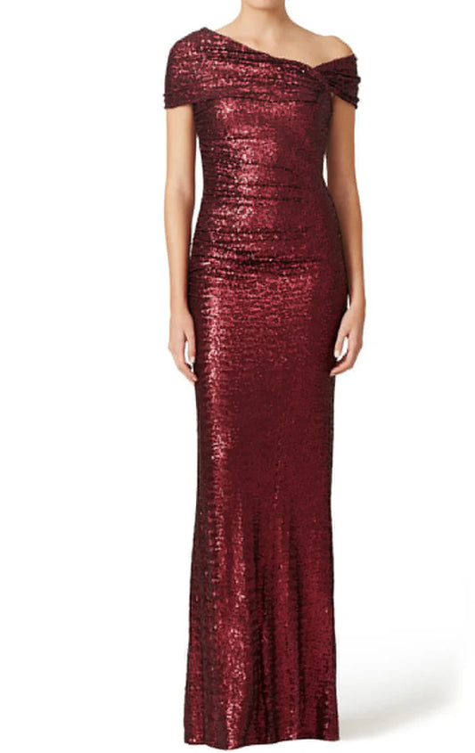 OKBBN Off Shoulder Tight Glitter Ball Dress