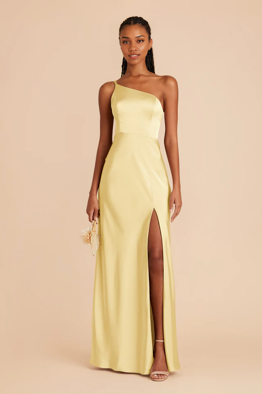 OKBBN Fashionable and Elegant Single Shoulder Collar with Thin Shoulder Strap and Hollow Prom Dresses