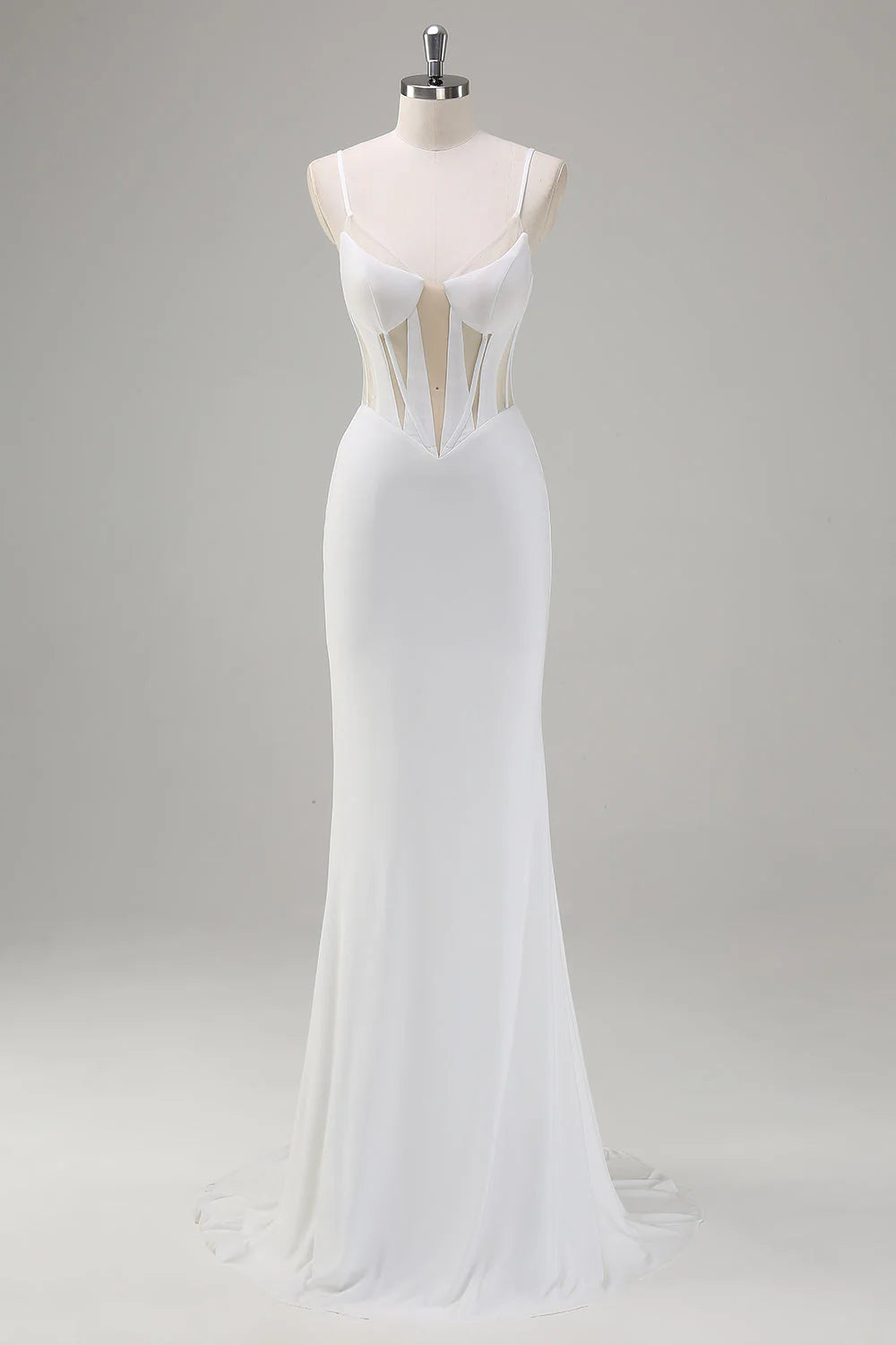 OKBBN's uniquely designed mermaid slim shoulder strap tight long ball gown
