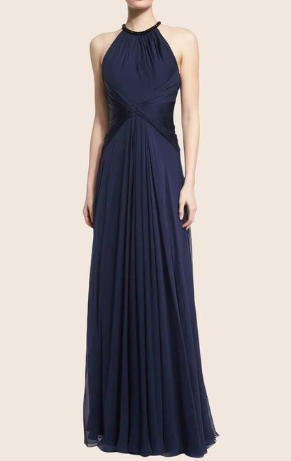 OKBBN Elegant Chiffon Long Ball Dress