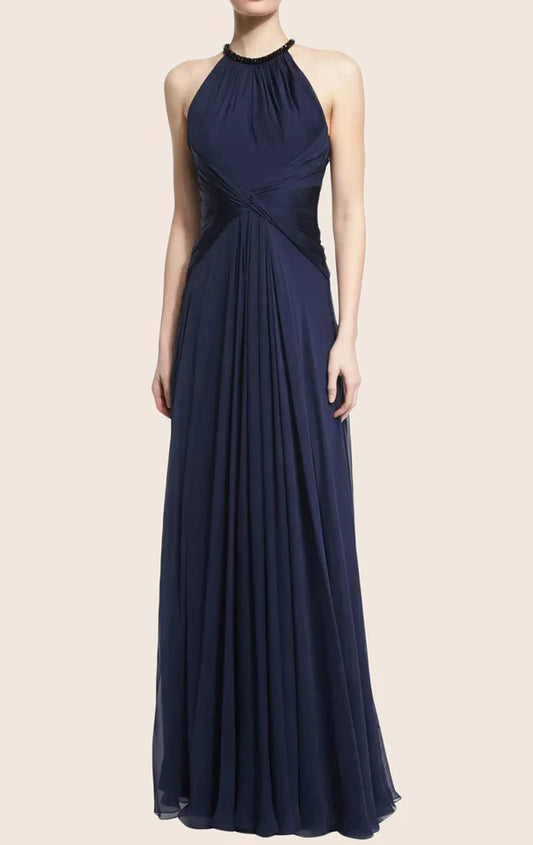 OKBBN Elegant Chiffon Long Ball Dress