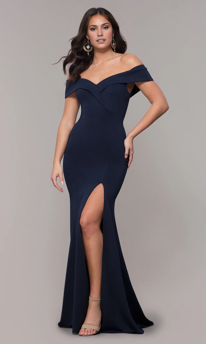 OKBBN Elegant Classic Off Shoulder Formal Ball Dress