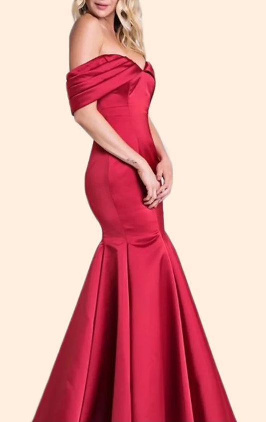 OKBBN Off Shoulder Mermaid Elegant Formal Ball Dress