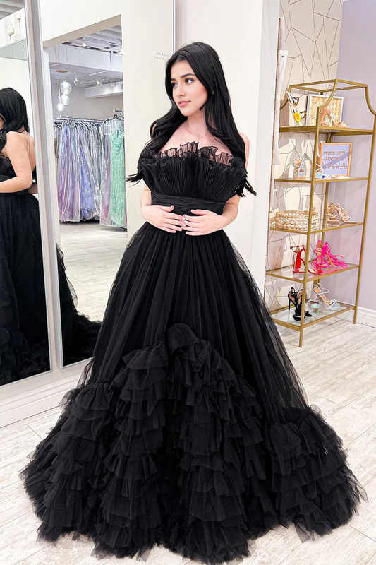 OKBBN Cute Off Shoulder Tulle Ball Dress