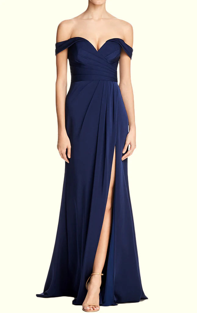 OKBBN Off Shoulder Simple Formal Ball Dress